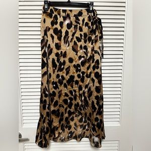 Cheetah Print Wrap Skirt